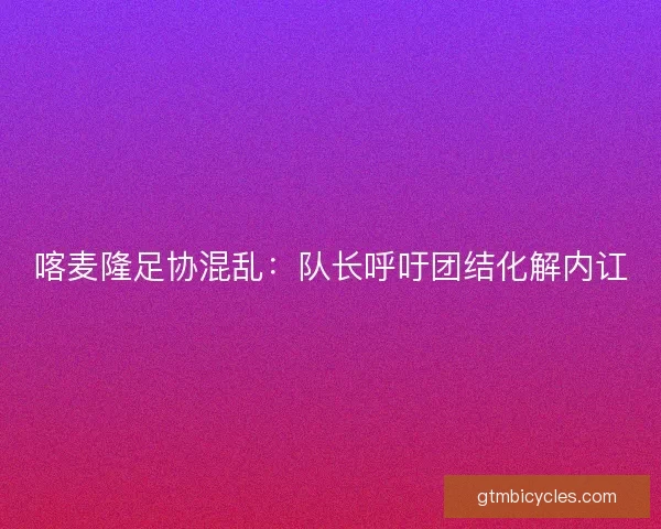 喀麦隆足协混乱：队长呼吁团结化解内讧