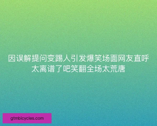 因误解提问变踢人引发爆笑场面网友直呼太离谱了吧笑翻全场太荒唐